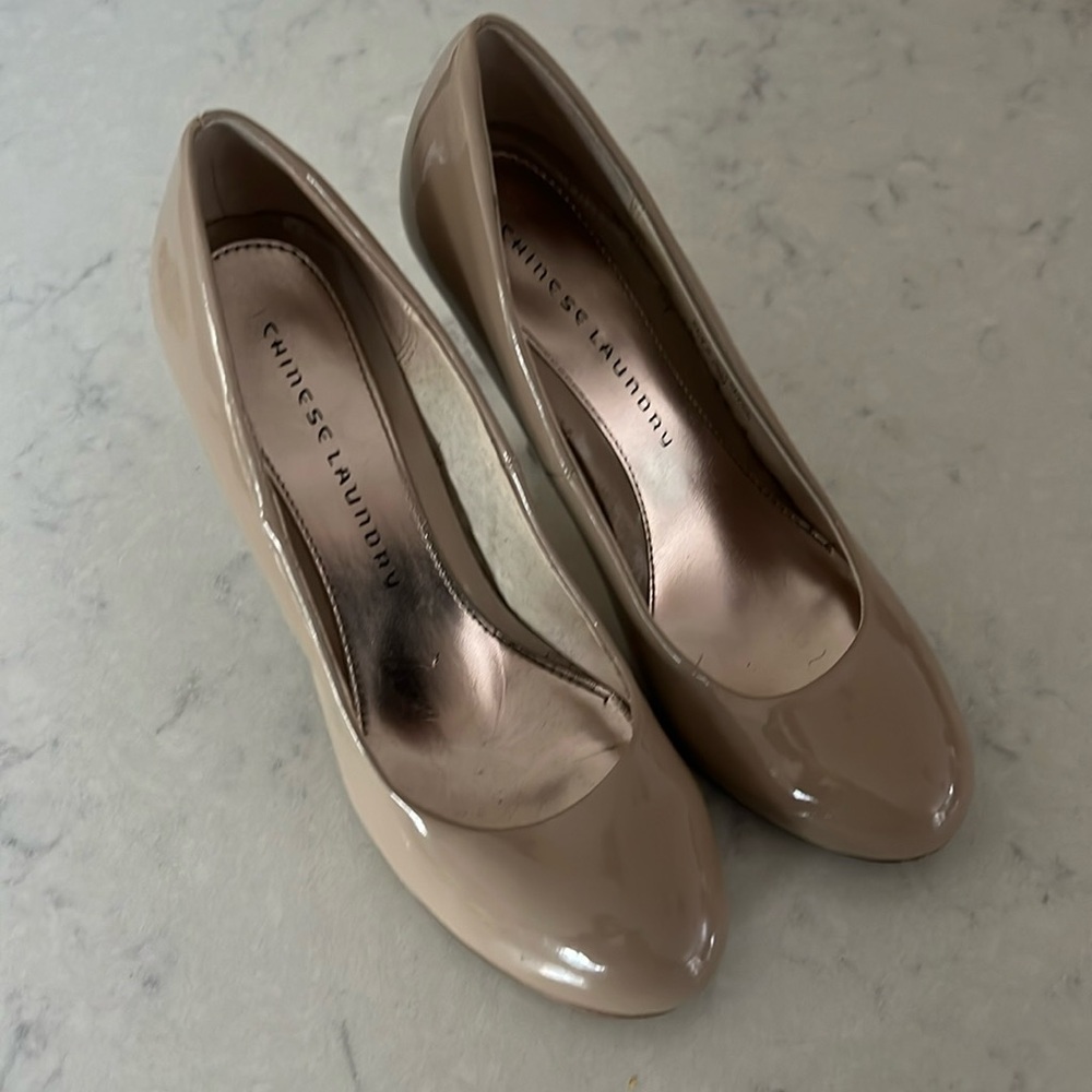 Patent Leather Nude Pump
